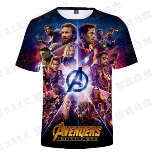 New Marvel The Avengers 3D Printed T Shirt Men Women Children Summer Cool Streetwear Fashion Superhero T-shirt Harajuku Tops Tee