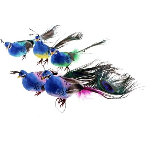Birds Artificial Foam Feathers Bird,Mini Peacock For Bpirtay Party Decorations Adult Wedding Table Decoration Decorative Craft