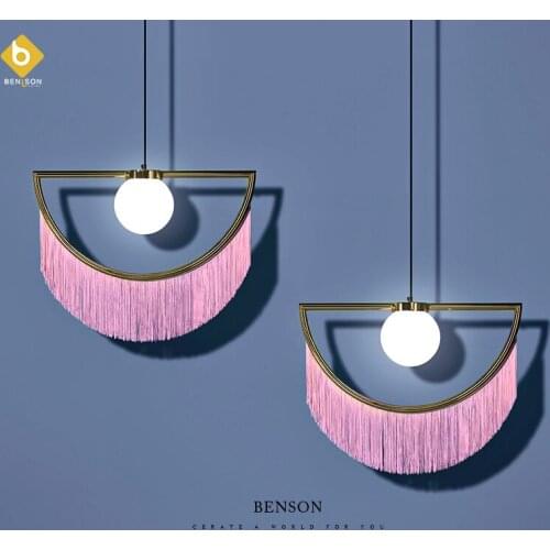 Nordic simple bar hanging lamp colored Pendant Light restaurant, bedroom, bedside lights, modern art and creative lighting