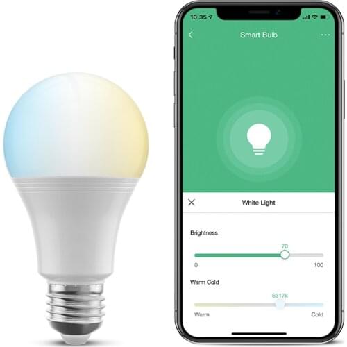 Siri Voice Control BroadLink LB27 C1 WI-Fi Smart Dimmable Warm White Light LED Bulb works with Alexa, Google Home, Yandex, IFTTT