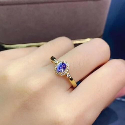 Tanzanite Ring Natural And Real Tanzanite Ring luxury ring Free shipping gemstone 925 sterling silver Fine jewelry