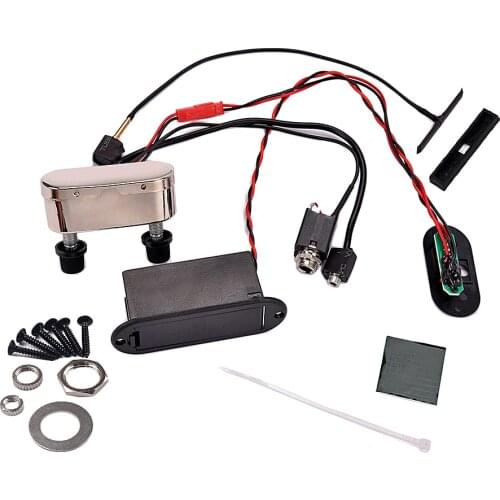 Tooyful High Grade Electric Violin Pickup Amplifier Violin EQ Preamp for 3/4/4/4 Violin Lovers