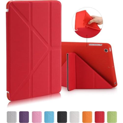 Smart Case For iPad Mini 1 2 3 7.9 Soft leather Case 5 Shapes Transformer Folding Cross With Automatic Sleep & Wake-Up Function