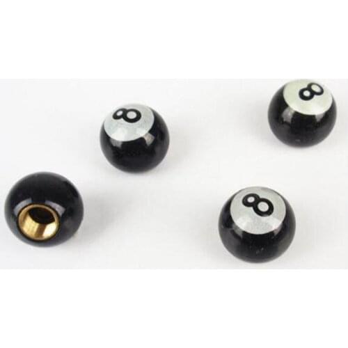 Universal 4pcs / Set Car Tire Valve Caps For Motorcycle Cycling Wheels Rims Black Balls