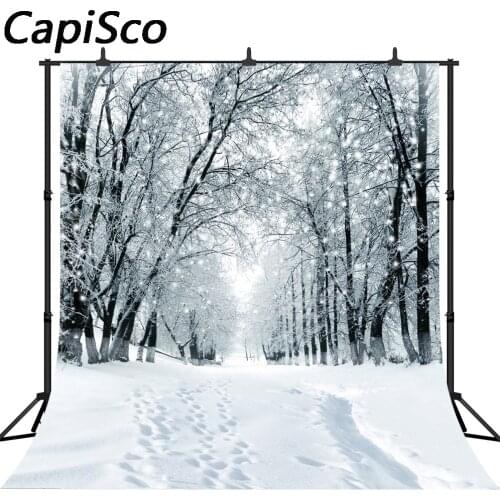 Capisco winter photography background snow forest photography backdrop wilderness photo backdrops for Photo studio vinyl props