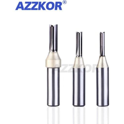 Tungsten Steel 1/2 Woodworking Carbide Milling Cutter CNC Engraving Machine TCT Straight Groove Double-edged Cutting Cutter