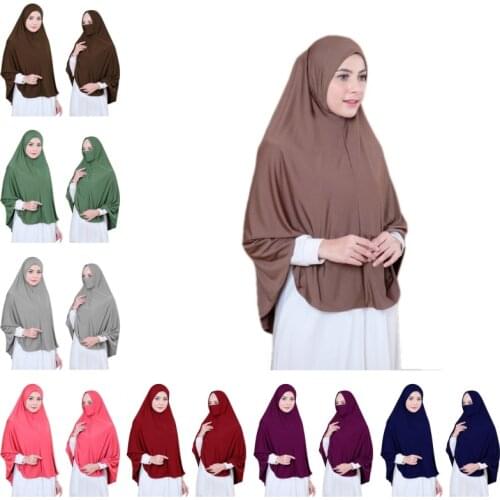 Four Seasons Womens Muslim Hijab Robe Arab Headscarf Islamic Headscarf Prayer Robe Hijab Ramadan Long Scarf Khimar Hijab