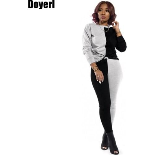 Women Tracksuit Set Joggers Casual Outfit Sets for Women Contrast Color Top and Pants 2 Piece Sweat Suits Women Matching Sets