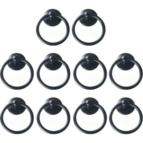 10 Pack Cabinet Knob Cupboard Drawer Pull Handle Dresser Ring Pulls with Screws