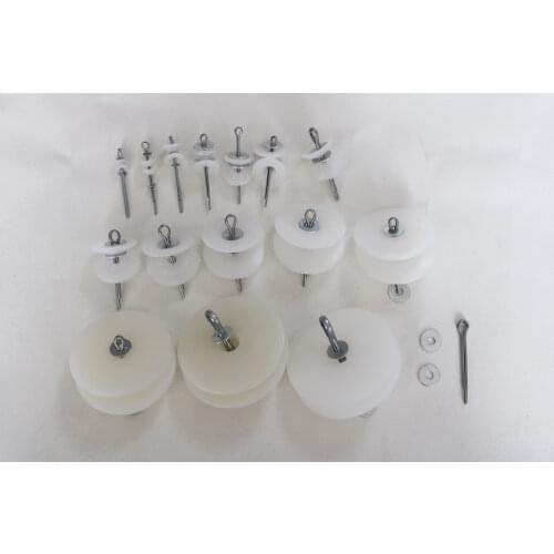 20set- 8mm-60mm white tray space+Split pin + 2pcs meteal washer movable joint for toy or leather fixed findings