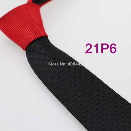 2015 YIBEI Coachella Ties Slim Skinny Narrow Mens Contrast Ties Red Grid Knot Gravata Masculina Jacquard Black Plaids Neck Tie