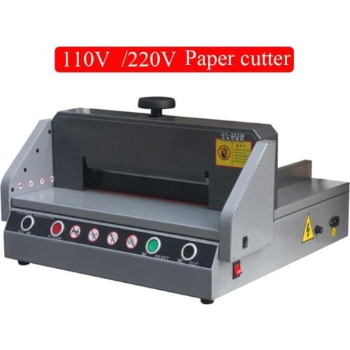 220V/110V 50-330mm Electric paper cutter QZ330 desktop paper cutting machine Paper Trimmer A4 size paper Cutter 180w