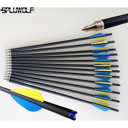 12 PCS New 13.5 17 18 20 22" Crossbow Bolt Carbon Arrow w 100 Grain Arrow Head For Archery арбалет для стрельбы Hunting