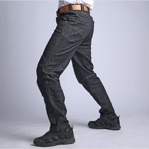 Army Combat Denim Jeans Men Wearable Special Force Flexible Military Jeans Tactical SWAT Multi Pocket Cotton Pants