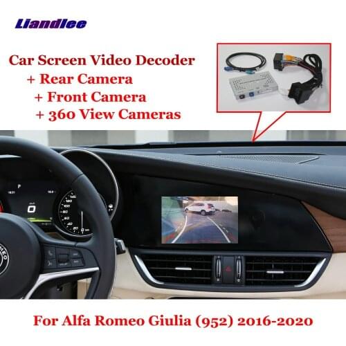 Car DVR Rear Front View Camera 360 Reverse Image Decoder For Alfa Romeo Giulia 2016-2020 HD Origianl Screen Video Upgrade