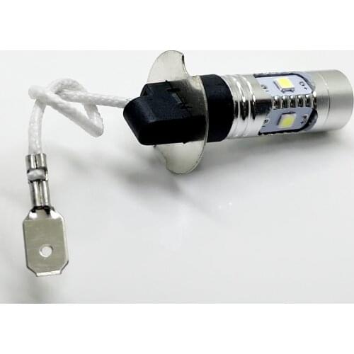 2Pcs H3 3030-6SMD12V24V LED Car Fog Light Bulb 12/24V White 6000K DRL Driving Auto Fog Lamp Bulbs 360 Degree Beam Car Headlight