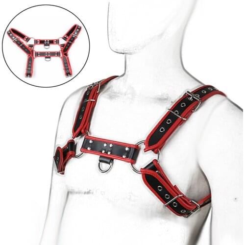 Bdsm Sex Bondage Leather Mens Chest Harness Straps Slave Fetish Restraints Belts Sex Products Adult Toys Sexy Male Club Costume