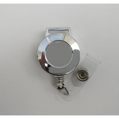 Free shipping 1000pcs/lot customized logo badge reel; promotional retractable plastic badge holder; belt clip BR40