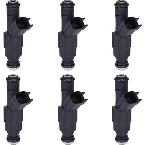 6PCS Fuel Injectors 4-hole Disc Injectors For Grand Cherokee EV6 USCAR Oil Catch Can High Performance Fuel Injector