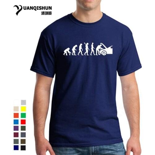 Funny Evolution Auto Mechanic Tshirt Men Car Mechaniker T-shirt Top Quality Fashion 16 Colors Short sleeves Tops Tee Unisex