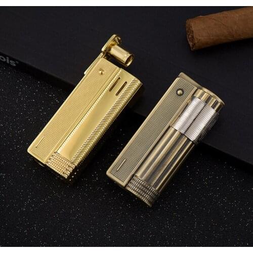 Metal Antique Old-fashioned Kerosene Machine Personality Creative Mens Nostalgic Grinding Wheel Open Flame Windproof Lighter