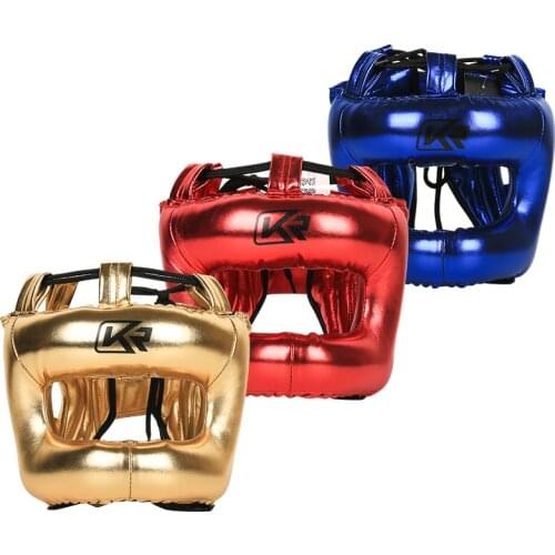 Kick Boxing Helmet for Men Women PU Karate Muay Thai Free Fight MMA Sanda Training Adults Kids Equipment