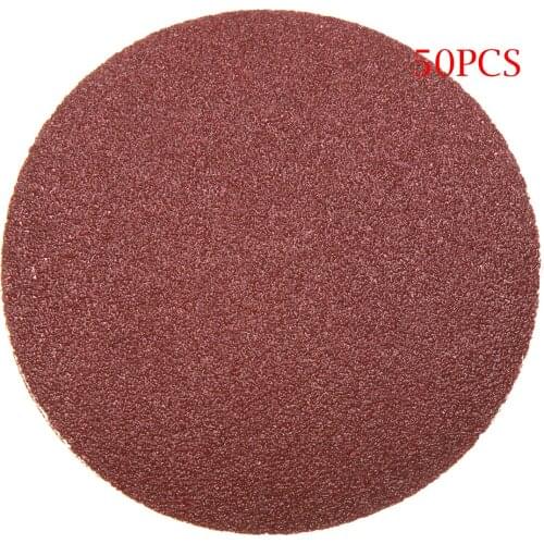 Pouvoir 50x 6" 150mm 40 Grit Round SandPaper Hook & Loop Sanding Discs 6 Inch Sheet