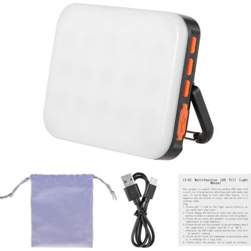 LY-01 RGB LED Video Light Photography Lamp On Camera Rechargeable 4500MAH 3200k-6500k Fill Light with 1/4" Screw Hole For Tripod