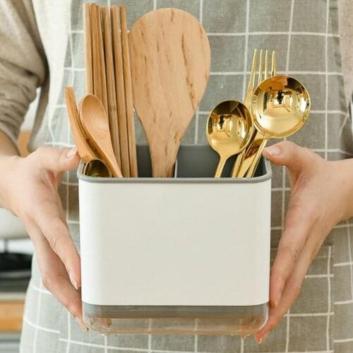 Multifunction Plastic Shelving Dish Chopstick Cutlery Storage Rack Drain Holder Strainer Stand Creative Kitchen Tools