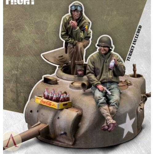 Resin Soldier Two Person Kit Model