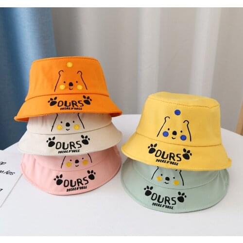 Cartoon Baby Hat Soft Spring Summer Kids Girl Boy Bucket Cap Outdoor Children Toddler Fisherman Beach Sun Hat