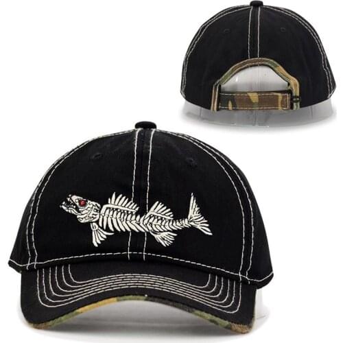 Fish Bone Mens Baseball Cap Womens Snapback Fishing Embroidery Dad Hat Man Kids Trucker Hat Summer Fisher Brand Men Cap