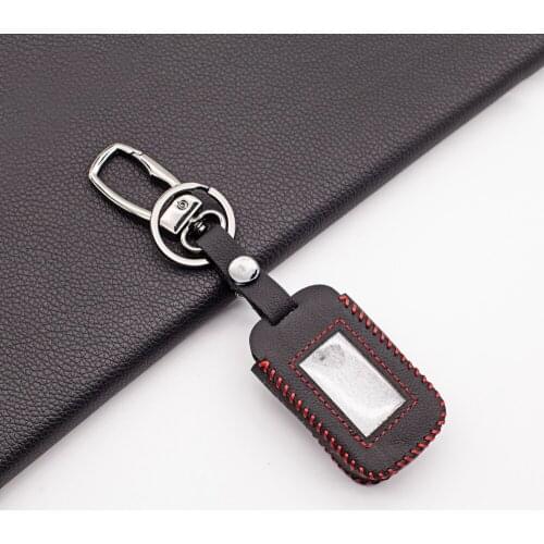 Soft Leather Car Key Case For Starline A92 A62 A64 A95 A94 V62 Two Way Car Alarm LCD Remote Transmitter Keychain Protector Cover