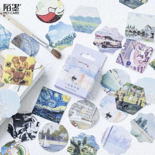 46 Pcs/box Vintage Master of art paper sticker decoration stickers DIY for craft diary scrapbooking planner label sticker