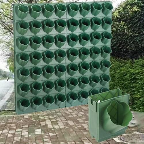 1/4 Holes Wall Mounted Drainage Bonsai Flower Pots Outdoor Garden Plant Planter