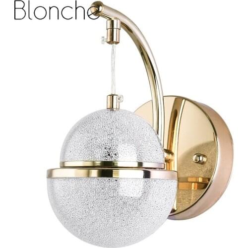 Blonche Nordic Gold Wall Sconce Modern Led Wall Lights Fixtures for Living Room Kitchen Bedroom Home Decor Lighting Luminaire