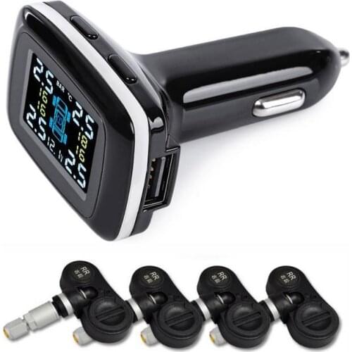 New TP620 Wireless Smart Car TPMS 12V Digital Tire Pressure Monitoring System Tire Pressure Alarm External & Internal Sensor