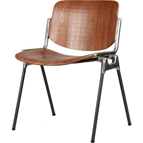 Medieval dining chair, soft backrest, simple home restaurant, cafe, milk tea shop, leather art chair