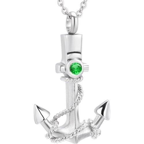 Unisex Urn Necklace Anchors Pendant Cremation Jewelry Stainless Steel Waterproof Memorial Ashes Keepsake