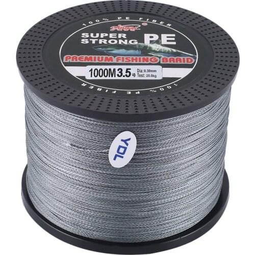 YUDELI Braid Fishing line 1000M 4 Strands Multifilament Fishing Wire Carp Fishing 0.3mm