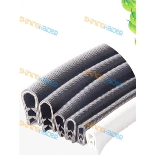 Car door side bumper strip U-shaped rubber seal strip sheet metal edge strip