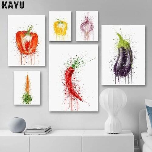 Fresh Store Fruit Vegetables Posters Prints Abstract Canvas Painting Wall Art Picture Modern Fashion Kitchen Dining Room Decor