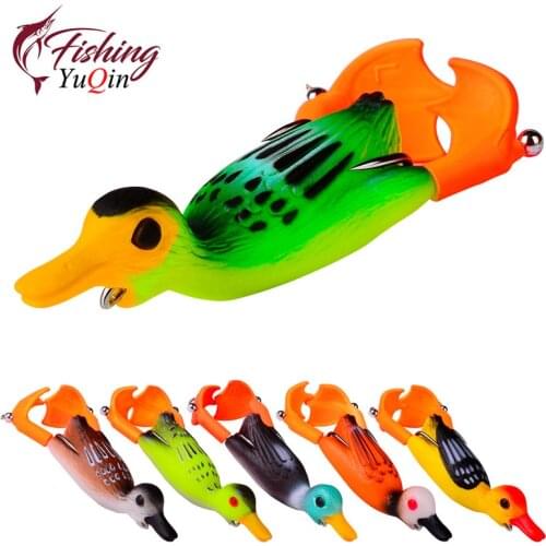 1 PCS Propeller Flipper Duck Fishing Lure Ducking Fishing Frog Lure 9cm 11g Artificial Bait Duckling 3D Eyes Day Baits Bass