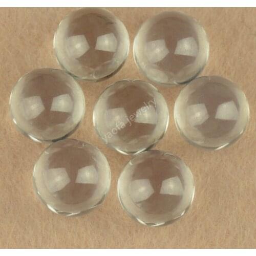 Sale 3~12mm White Zircon Without Hole Cabochon Round Beads Loose Synthetic Gems CZ Stone Cubic Zirconia Beads No Hole For DIY