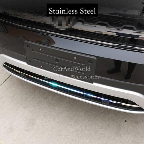 For Volkswagen VW Teramont Atlas 2017-2019 Front Down Grilles Lid Strips Cover Grill Bumper Frame Decoration Trims Car Accessory