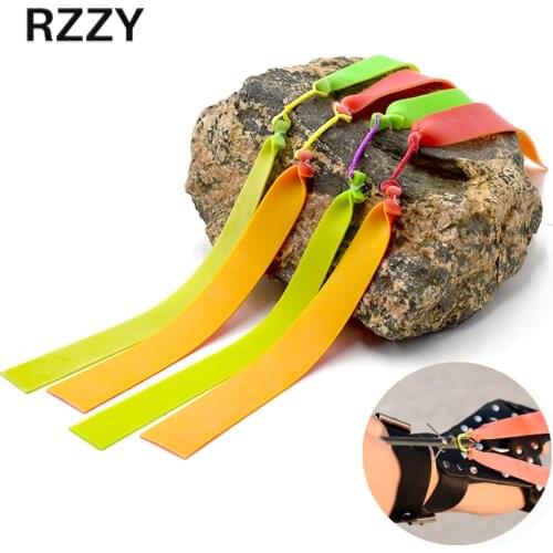 3/6/10 Pcs Hunting Slingshot Flat Rubber Bands Use for Fishing Shooting Natural Rubber Flat Leather Outdoor Fishing Accessories