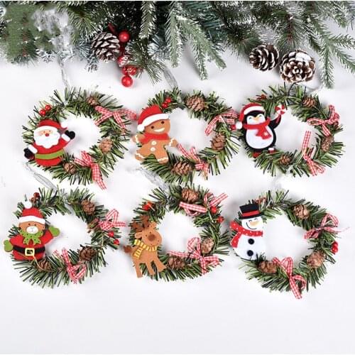 Christmas Eve PVC The wreath Santas Elk Merry Christmas Snowman Home Decorations Accessories tree ornaments New Year 2022