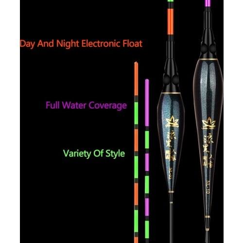 RQNQ1pcs New Nano Material Day And Night Dual Purpose High Sensitivity Turn Over Fast LED Fishing Electronic Luminous Buoy