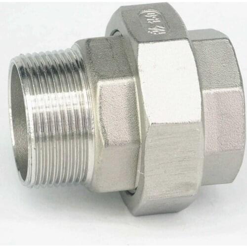 1-1/2" BSP Female To Male 304 Stainless Socket Union Pipe Fitting Connector :PTFE Seal 285 PSI