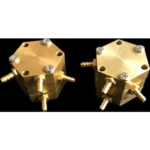 Dental Hexagonal Water Air Valve 3mm Copper 4 Connectors Dental Chair Unit Single Air Control Valve High Quality